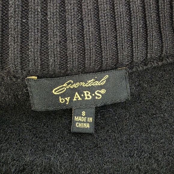 Essentials by A.B.S. Black Zip Front Wool Blend Jacket | Size Small - Picture 5 of 6
